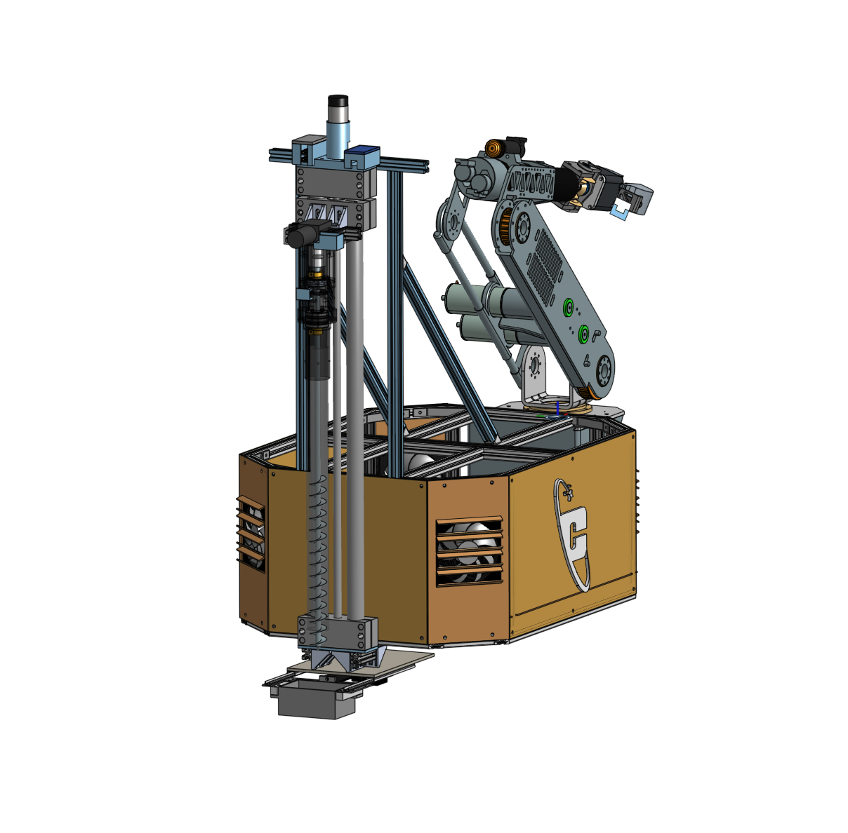 Drill chassis CAD - view 2